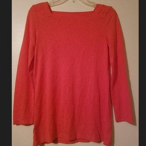 LOFT coral long sleeve top XXS or XS
